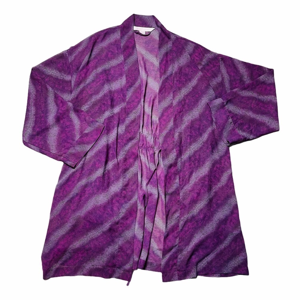 Victoria’s Secret Purple Striped Long Sleeve Robe